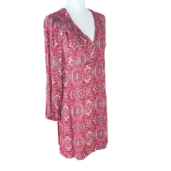 Silk Nanette Lepore Pink Patterned Dress Size 6 - Picture 5 of 10